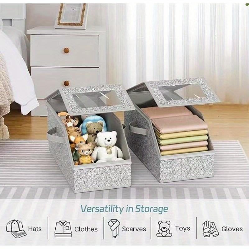 1pc Stackable Storage Bag Multi-functional Hat Organizer - Large-capacity Stackable Baseball Cap Storage Box for Home Use Fabric