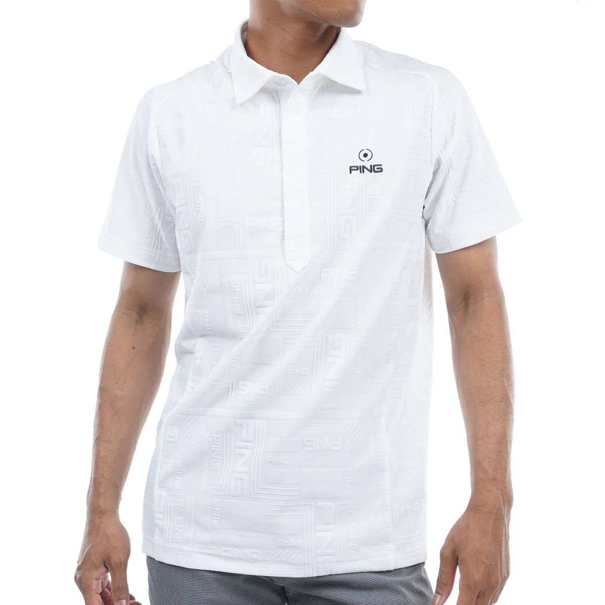 

Short Sleeve Polo Shirt Suitable for Golf 3L [Pin Apparel] Men s (All-Directional Stretch, Setup) / / 621-3260801 030_White