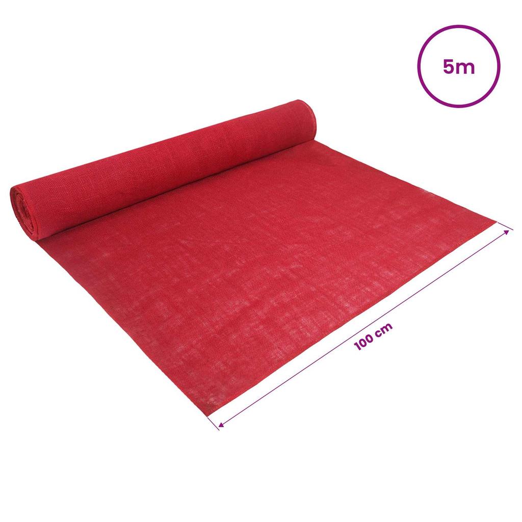 Jute Roll 100 X 500 Cm Red