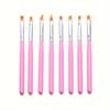 8PCS Nail Art Brush Set Flower Painting Pen Flower Pen Sawtooth Pen Sawtooth Pen DIY Handmade Special-shaped Carving Nail Art Tools