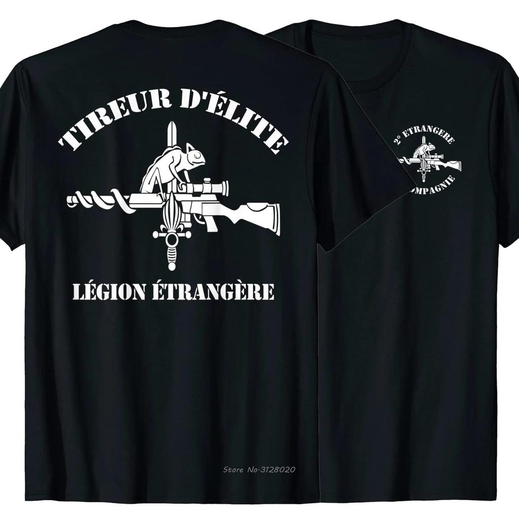 T-Shirt der französischen Fremdenlegion, Spezialeinheiten, Scharfschütze. Sommer Baumwolle Kurzarm O-Ausschnitt Herren T-Shirt Neue T-Shirt Tops Tees