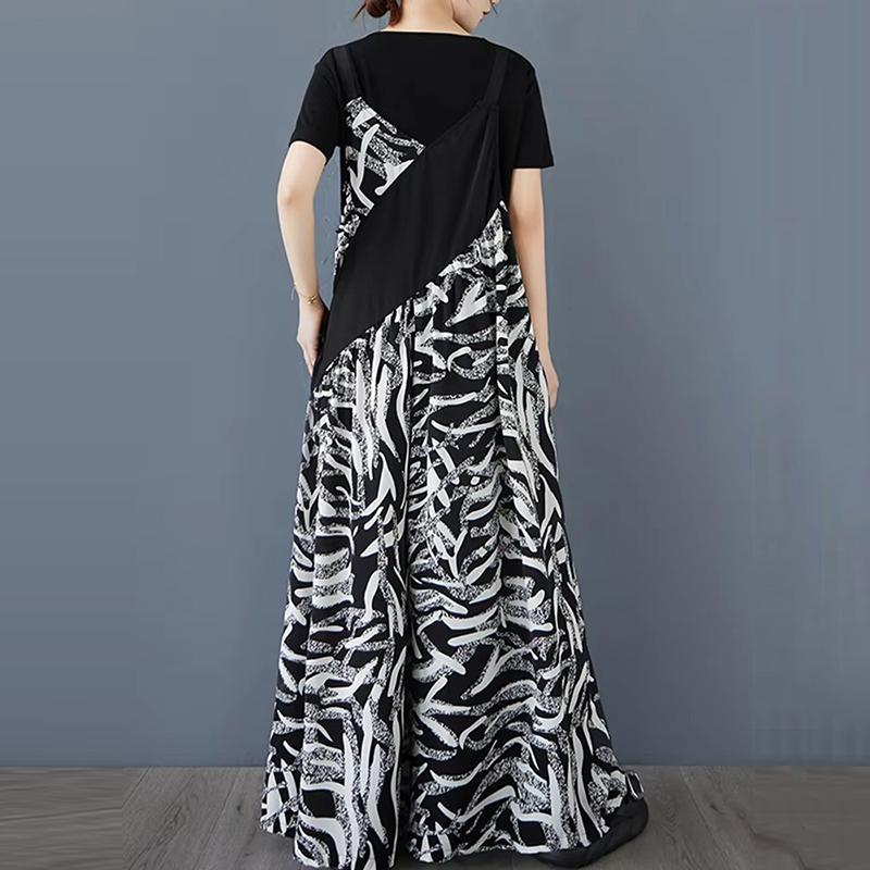 XITAO Irregular Patchwork Print Jumpsuits ZMY1366