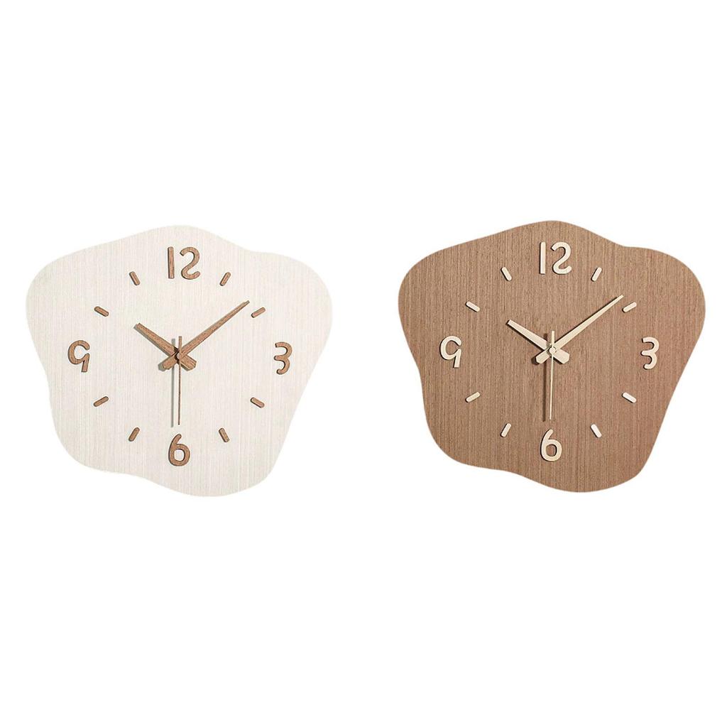 Wall Clock Irregular Clock Hanging Ornament Wall Decor for Dining Room Apartment