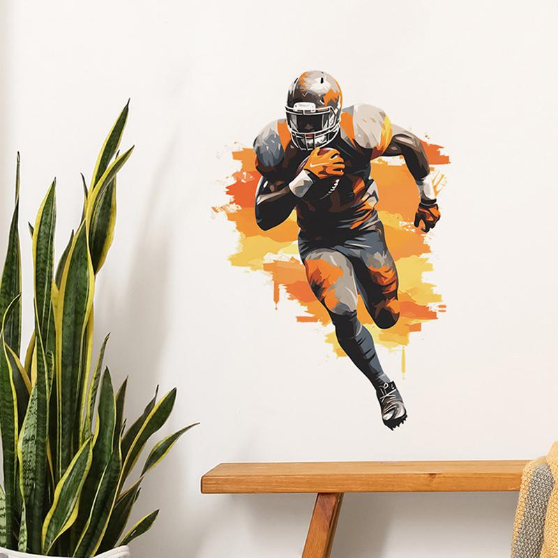 Football Player Wall Sticker Living Room Bedroom Sports Room Wall Background Decoration Sticker