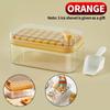 32 grid ice making mold, one click de icing, equipped with 1 ice spoon and ice storage container, essential for summer home use