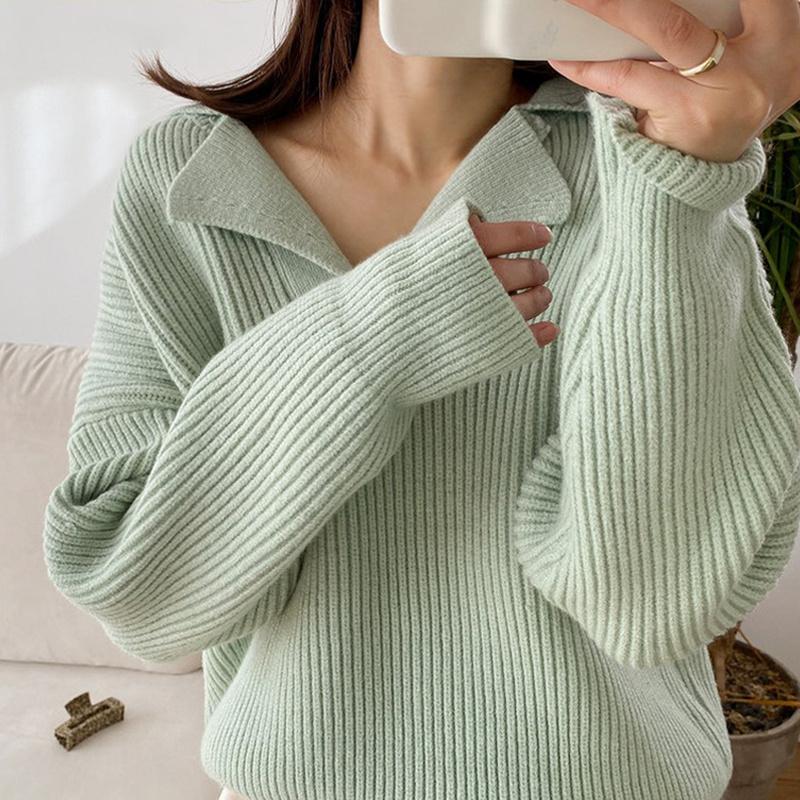 Hirsionsan Herbst Einfache Grund Kaschmir Jumper Frauen Casual Solide V-ausschnitt Pullover Weibliche Lange Hülse Lose Faul Gestrickte Pullover