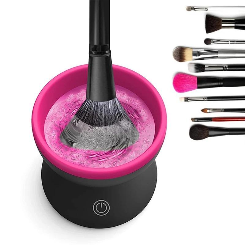 

Makeup Brush Cleaner Two Gear Speed and Dehydration Function Travel Portable Automatic чёрный