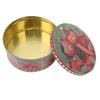 Cookie Tin with Lid Candy Cake Food Presents Printed Round Box Metal Container for Holiday Treats Party L Two Bears