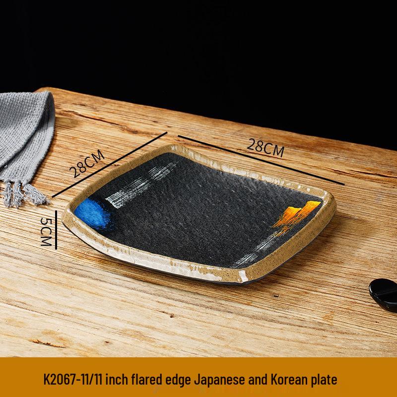 Melamine Sushi & Yakiniku Plate: Japanese Restaurant Tableware for BBQ & Hot Pot