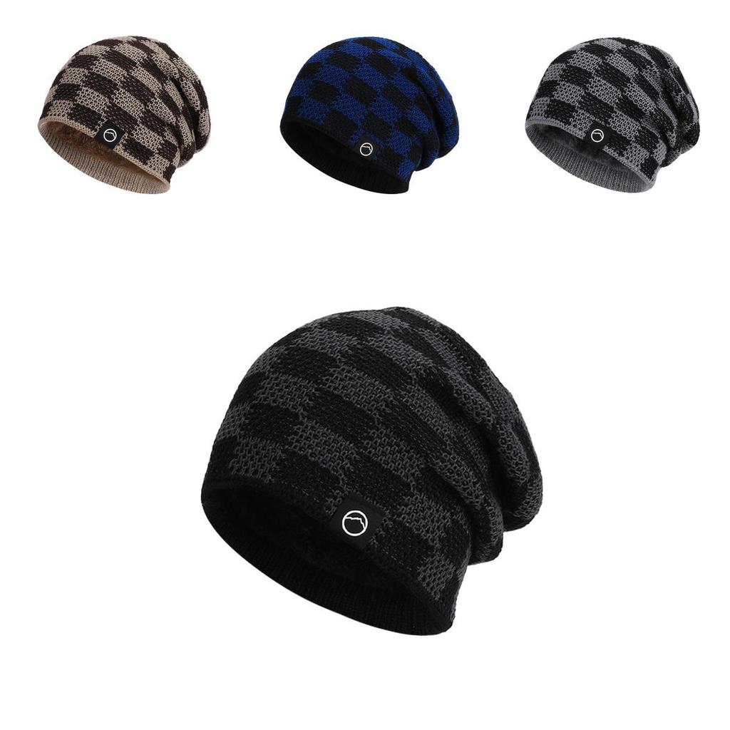 Winter Knitted Cap Women Men Fleece Lined Casual Outdoor Supplies Activities