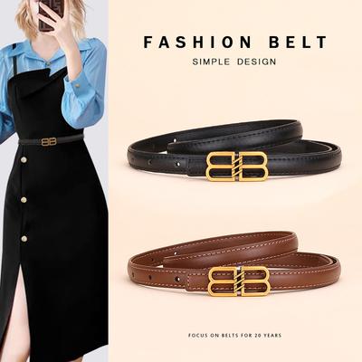 Paris Home Belt Women'S Leather Dress Belt Thin Belt Women'S High-End Dense