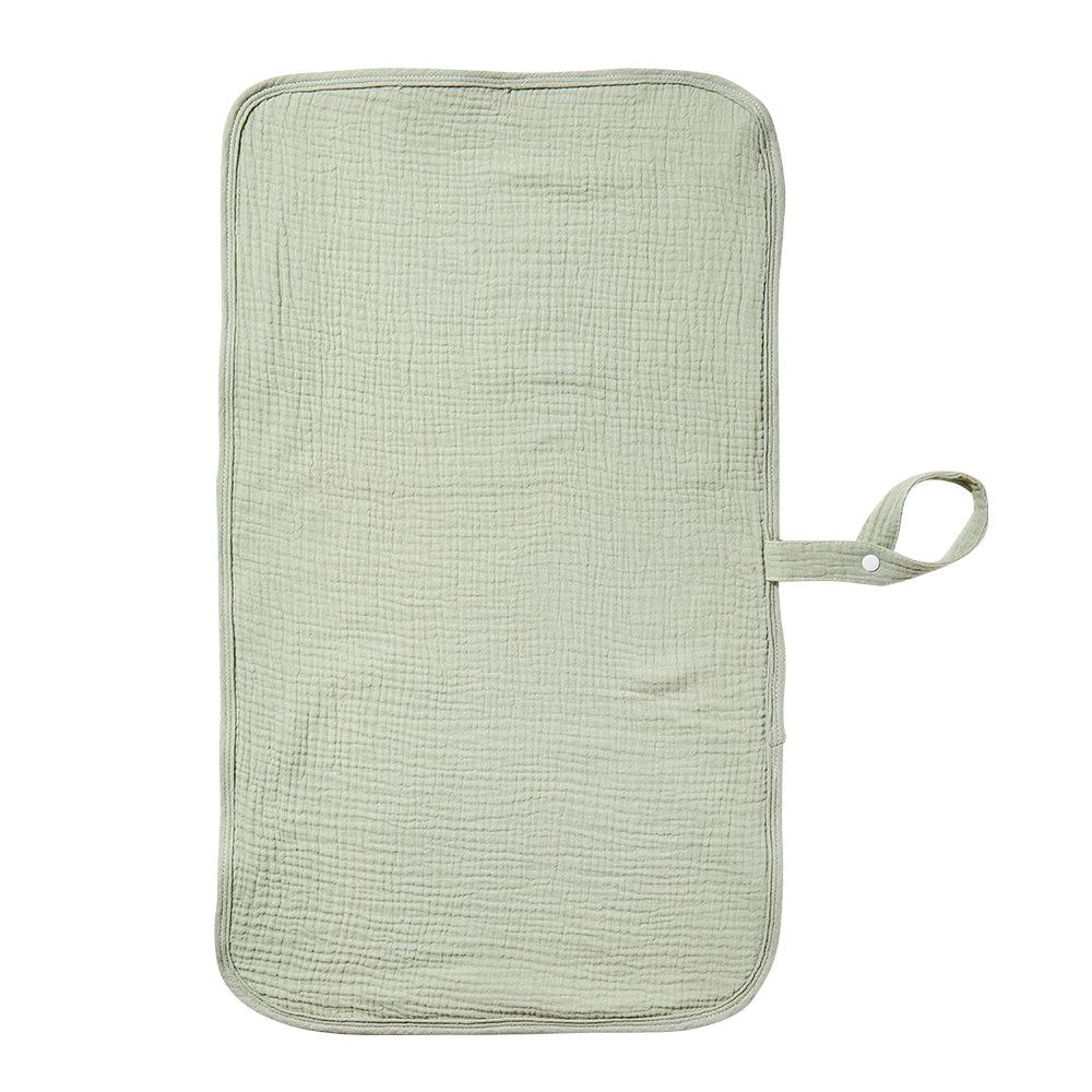 Soft Cotton Gauze Waterproof Changing Pad for Newborns | Breathable & Washable Portable Diaper Mat