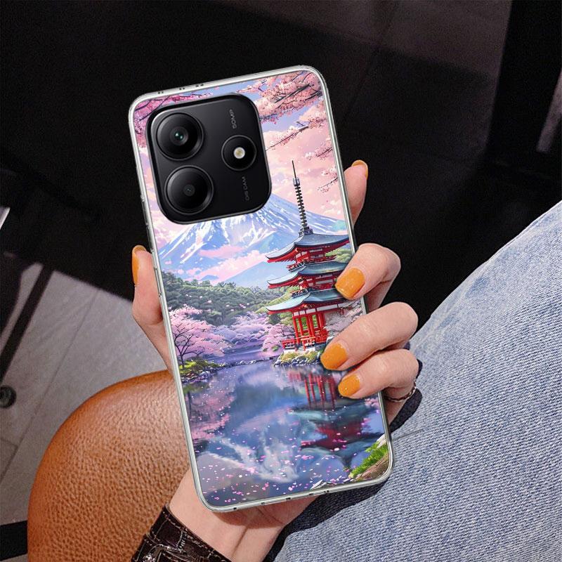Japanese Cherry Mount Fuji Phnoe Case for Phnoe Case for Xiaomi Redmi Note 15 14 14S 13 Pro Plus 12 12S 11S 11E 10S 10 11T 5G Un