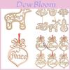 6pcs Christmas Decoration Wooden Pendants Charming Xmas Tree Hanging Ornaments Set