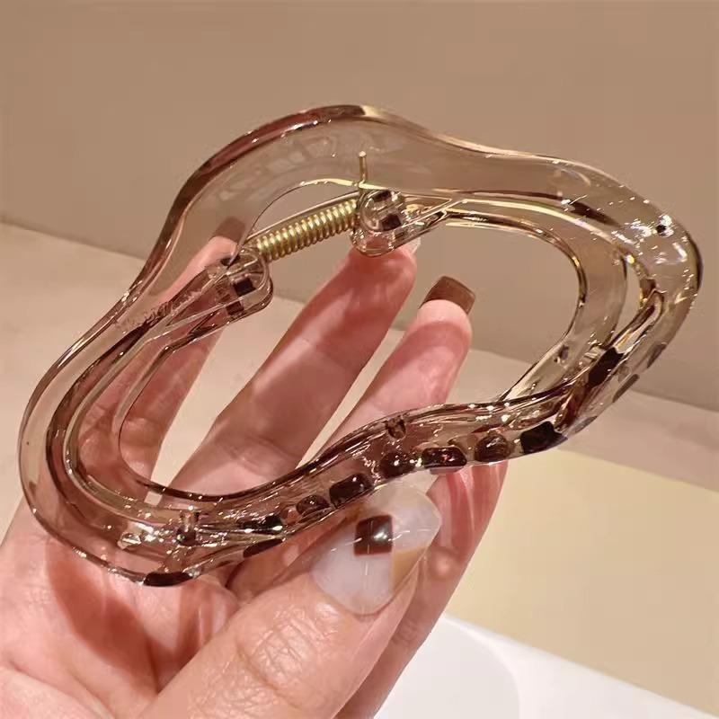 2025 High-End Acrylic Cloud Large Hair Claw for Women - Back of Head Shark Clip Accessory