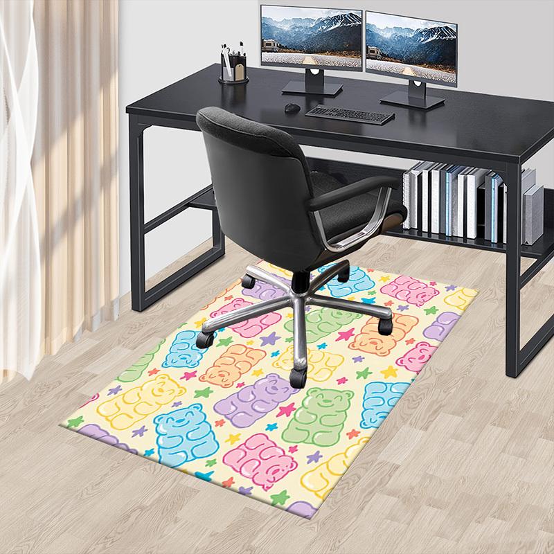 1PC Gummy Bears Stars Extra Large Non-Slip Floor Carpet, Office, Family, Bedroom, Studio - Large Area Rug Indoor Rugs, Vibrant Colors-W234