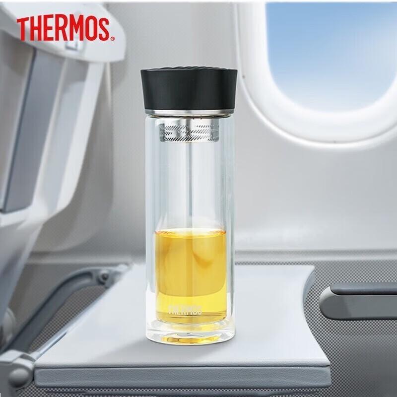 Thermos Double-Wall Glass Tea Infuser Bottle