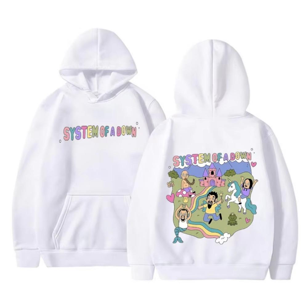 

Вінтажна толстовка System of A Down для чоловіків і жінок, високоякісна толстовка, топ для чоловіків, музичний гурт Rock, толстовка з мультяшним принтом 2XL