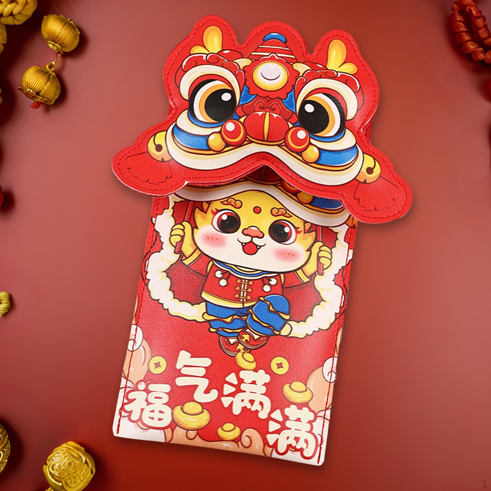 

Конверты на китайский год Mey bao Drag Gifts Кожаные праздничные принадлежности Best Whes Style A