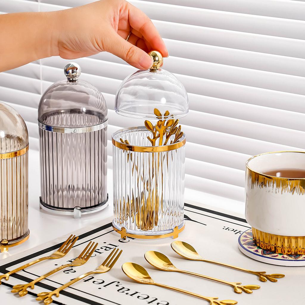 Fruit Fork Holder Dessert Fork Coffee Bar Fork Storage Countertop Organizer Centerpiece Utensil Holder for Kitchen Counter