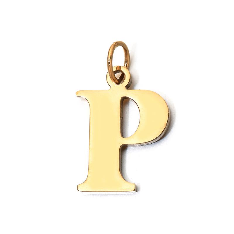 DIY 26-Letter Clavicle Chain Pendant: Personalized Stainless Steel Jewelry with a European and American Design Touch