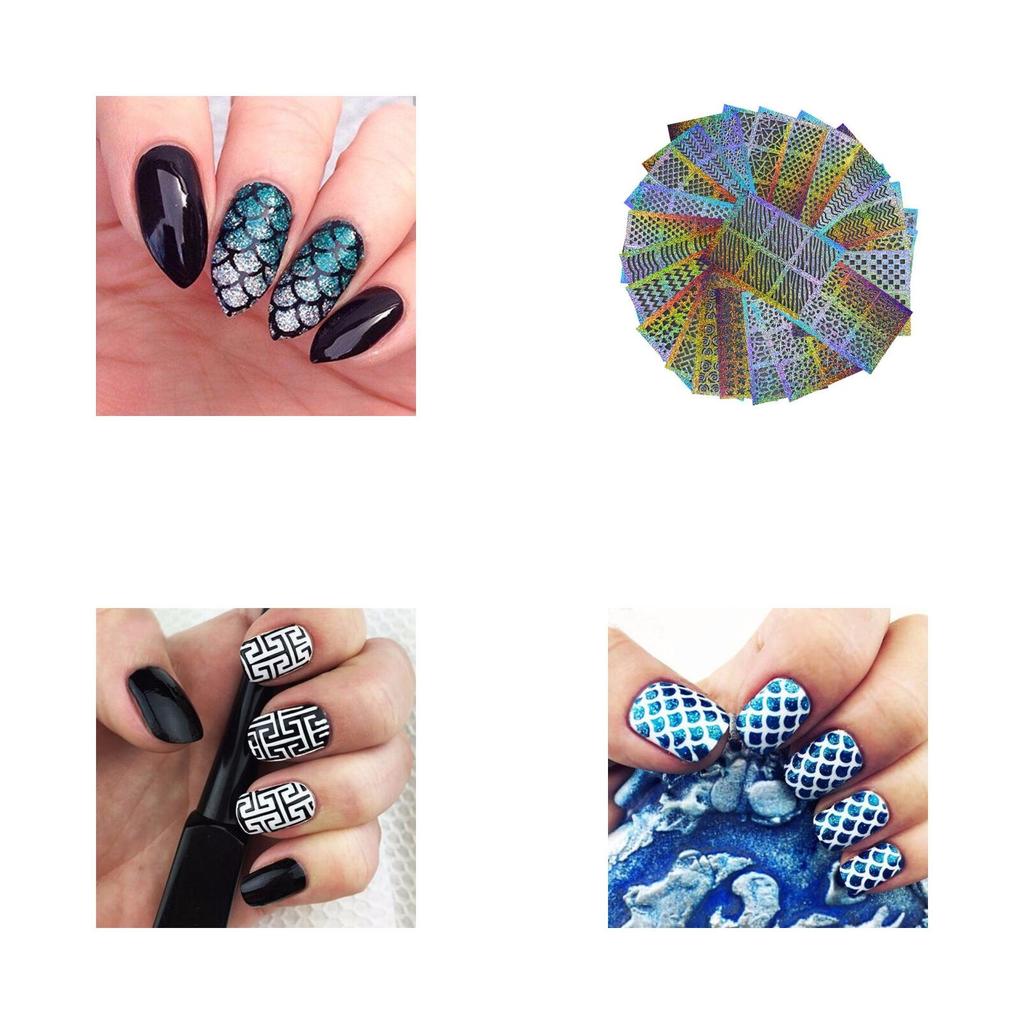 24 ark av premiumkvalitet för manikyrstenciler för nagelkonst för felfri design