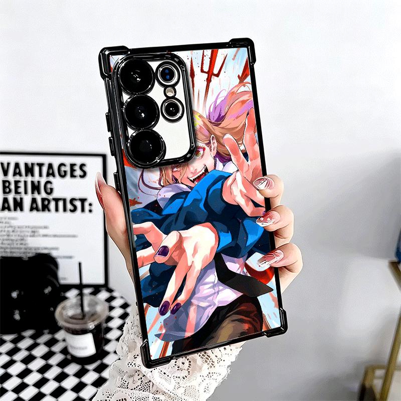 Anime Character Power CSM Soft Phone Case For Samsung Galaxy S26 Ultra S25 Edge S24 FE S23 Plus S22 S21 + S20 Plating Anti-Fall