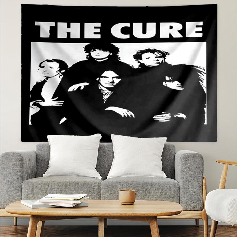 1PC The Cure Band Portraits Tapestry Accessories Playroom Tapestry, for Bedroom,Livingroom, Dormitory Room Wall Decor Fan Birthday Gifts