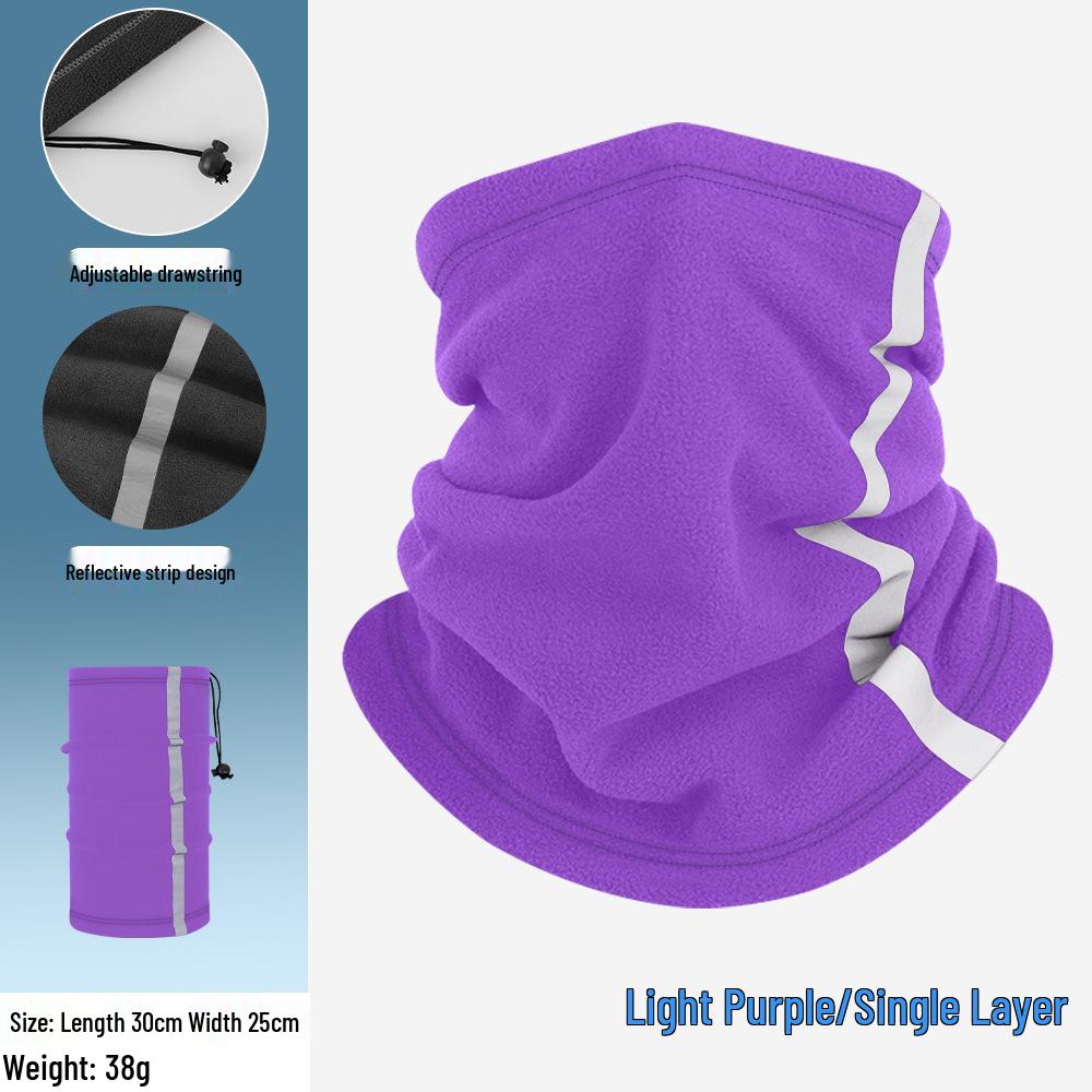 Windproof Winter Cycling Face Mask and Neck Gaiter - Double Layered Fleece Scarf