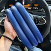 1Pair  Laser Carbon Fiber Silicone Car Steering Wheel Cover 1K Micro Fiber Leather PVC Wheel Booster Cover Non-Slip Universal