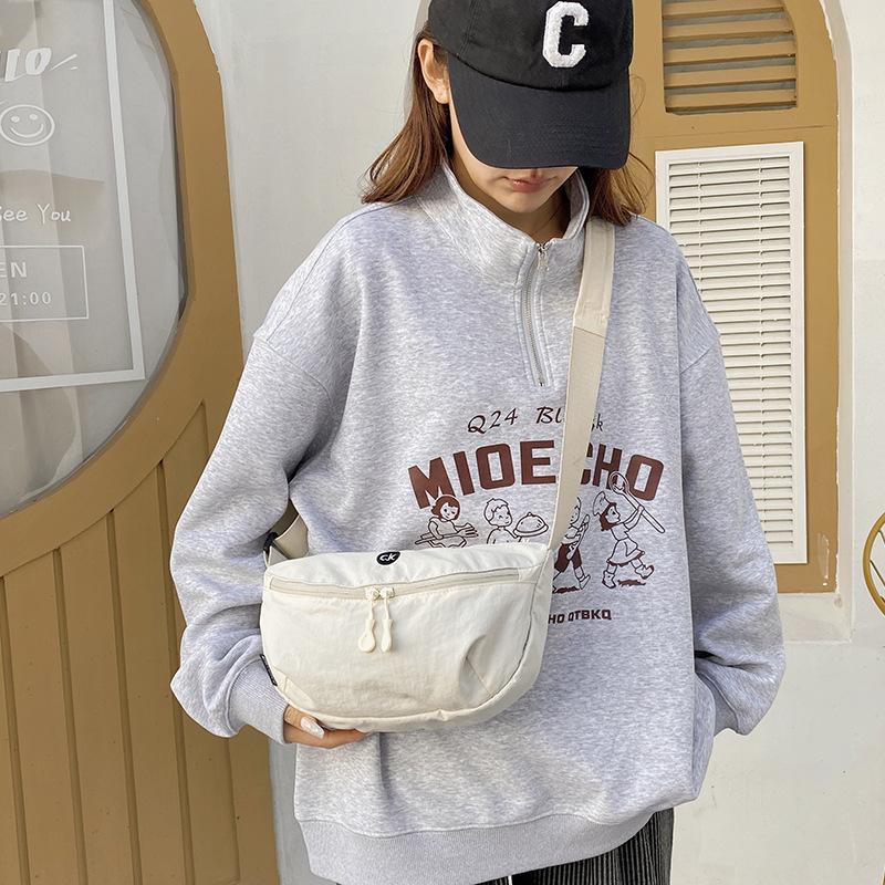 Japanese Ultra Light Waterproof Crossbody Bag Oxford Cloth Universal Versatile Single Shoulder Nylon Lightweight and Simple Saddle Chest Bag