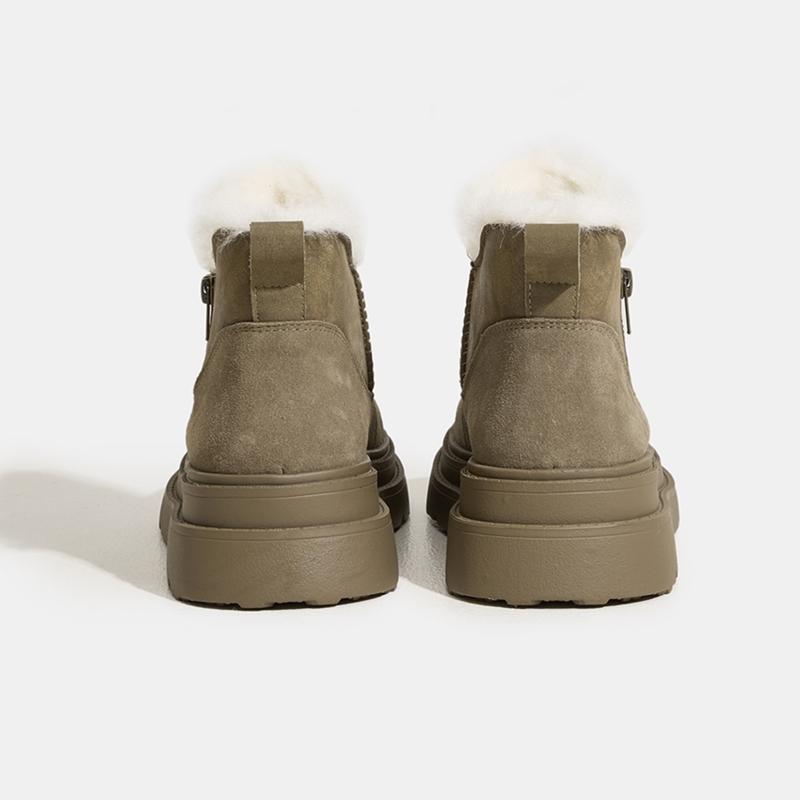 Women's Snow Boots Flat-soled, Warm Winter Women Boots Large-sized Ankle and Short Boots Female
