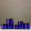 20/30/50/60/100/250g Blaue Glas-Kosmetikdose, Versiegelter Feuchtigkeitscreme-Tiegel, Nachfüllbarer Behälter für Gesichts- und Augencreme