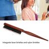 Teasing Brush Ergonomic Handle Nylon Bristles Curling Scalp Massage Tapered Tail Hair Parting Comb for Curling Styling