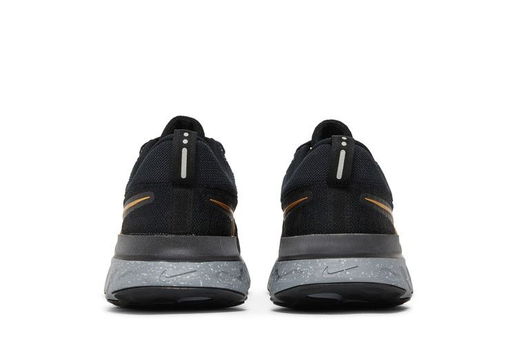 Men's Sneakers Nike React Infinity Run Flyknit 2 Black Gold Black/Metallic Gold/Grey