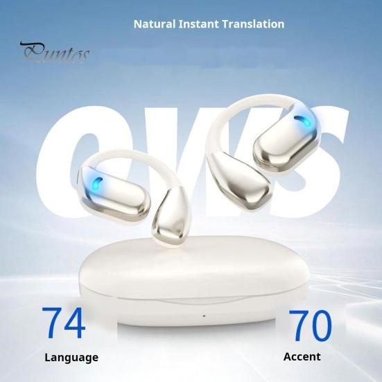 1 Paar Übersetzungs-Ohrhörer mit Ladehülle, Stereo-Sound, Geräuschunterdrückung, 144 Sprachen, Echtzeit-Übersetzungs-Ohrhörer