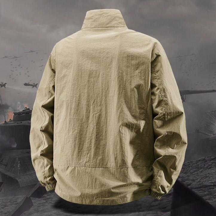 Men's Stand-up Collar Jacket for Spring and Autumn Casual Plus-size Workwear Outdoor Windproof and Waterproof Men's Top Trendy