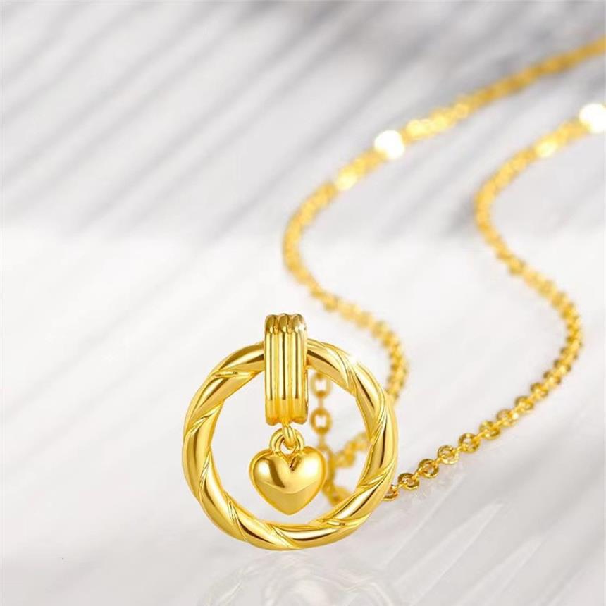 Gold Mobius Heart Necklace - Elegant Summer Clavicle Chain Gift for Girlfriend