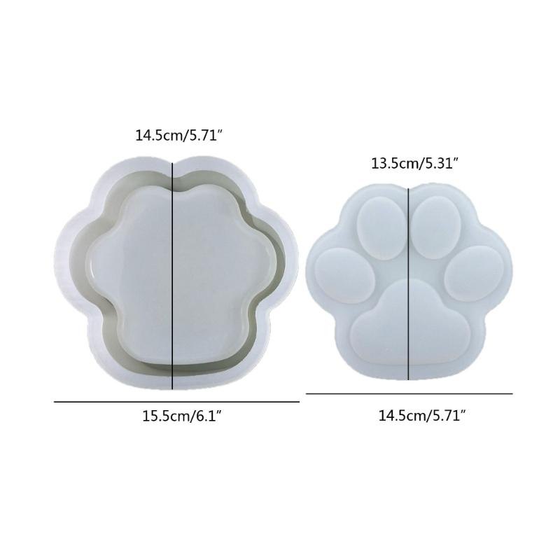Cat Paw Shape Box Epoxy Molds Silicone Jar Resin Molds for DIY Cat Claw Storage Box Personalize Cat Claw Organizer Molds