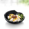 Western Steak Salad Dessert Plate Personality Creative Resistance To Fall Snack Food Grade Plastic Black Frosted Tableware