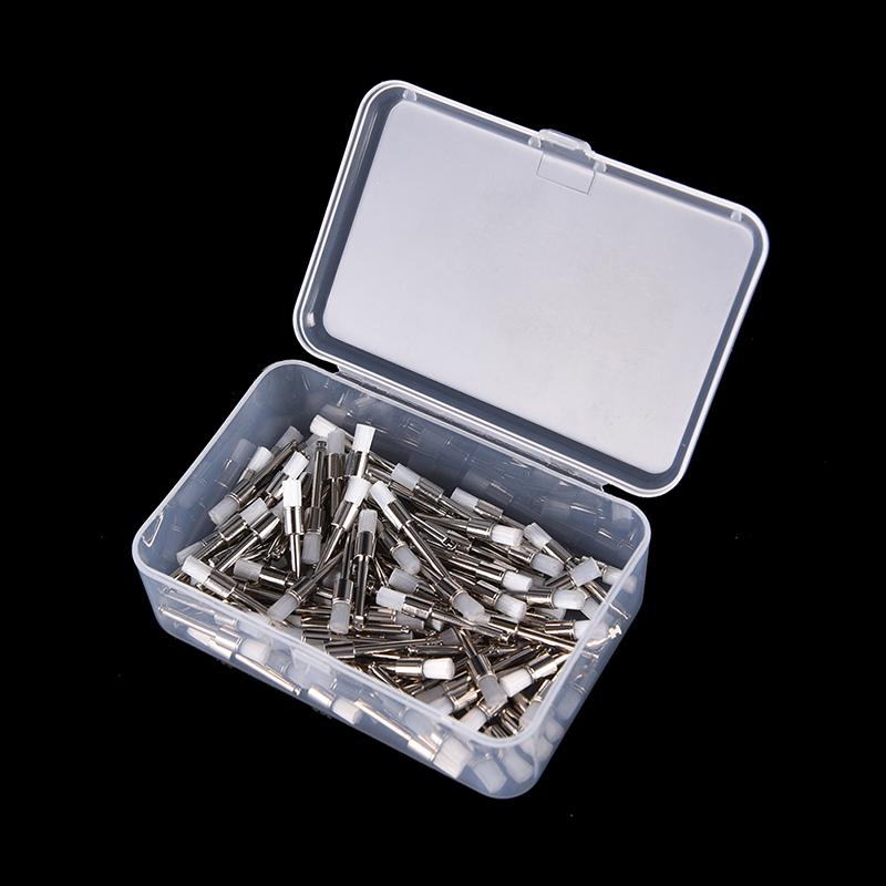 

100 шт., плоские щетки для полировки зубов с нейлоновой защелкой, профессиональная щетка для полировки