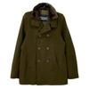 Herno PE0013U Khaki Beaver Fur Stand-Up Collar P-Coat Coat 48 khakiUsed