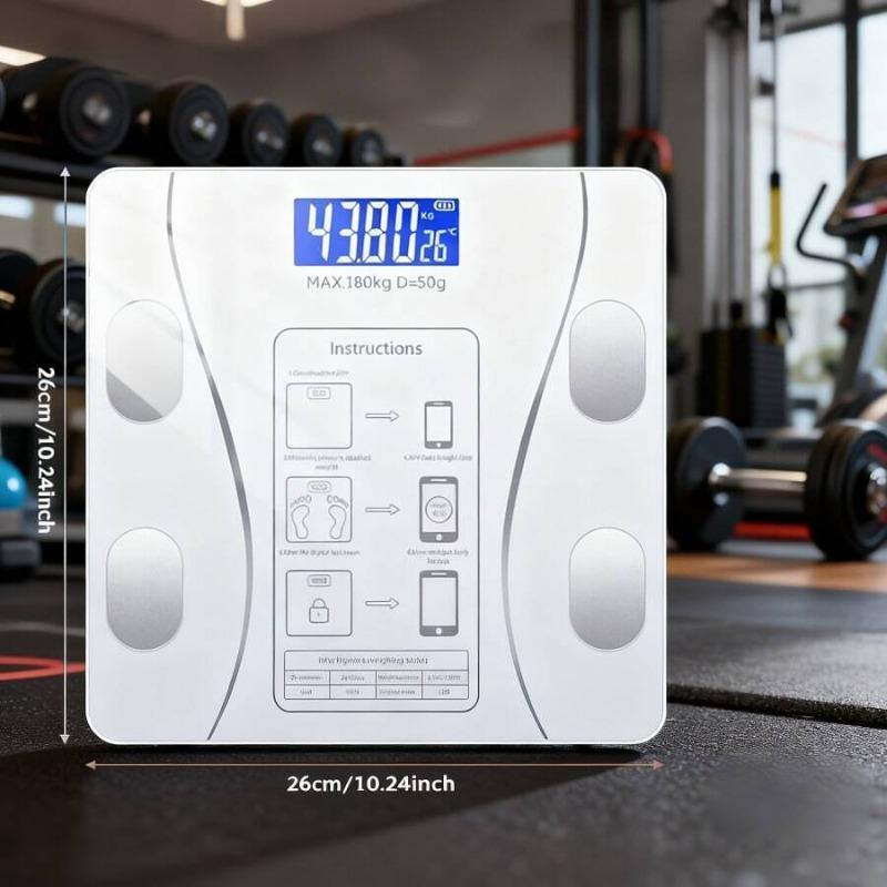 

Smart Body Fat Scale with App - Digital Bathroom Weight Scale, Body Composition Analyzer with BMI, Muscle Mass, LED Display