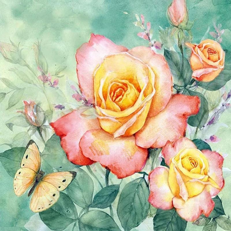 Diamond Painting Flower Full Drill Square/Round Diamond Embroidery Mosaic Picture Of Rhinestones Wall Art Handmade Gift