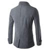 Men   Winter Double  Button Collar Woolen Coat Sweater Top Blouse