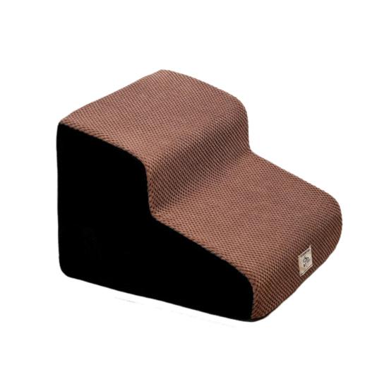 Dog Stairs for Small Dogs Curved Dog Steps Indoor Puppy Older Pets Ramp with Washable Cover Non-Slip Bottom Stairs for Puppies Medium Pets