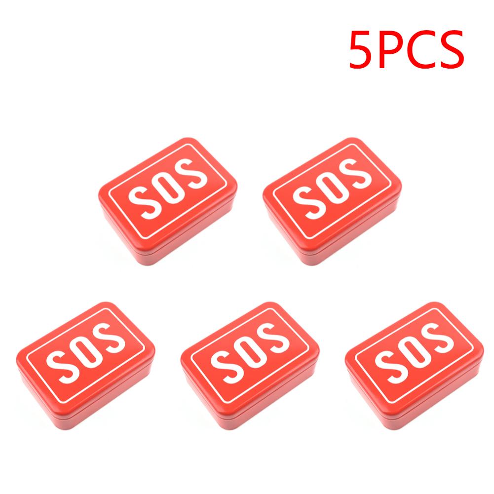 

5/10PCS Mini Camping SOS Storage Box First Aid Pill Storage Container Iron Field Survival Tool Box Practical Camping Equipment