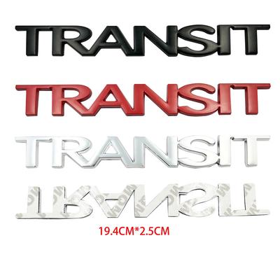 3D Metal Car Body TRANSIT Logo Rear Door Letter Emblem Trunk Sticker For Transit MK6 MK7 Van Decal Auto Accessories