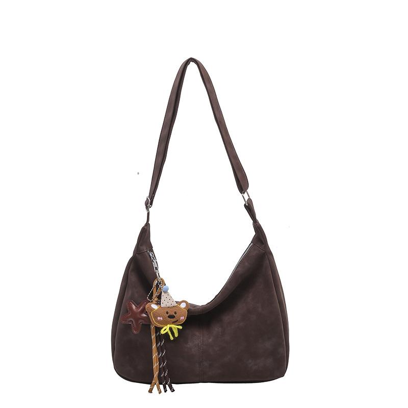 Retro matte large-capacity bag female, autumn and winter new tote bag versatile class commuting shoulder messenger bag