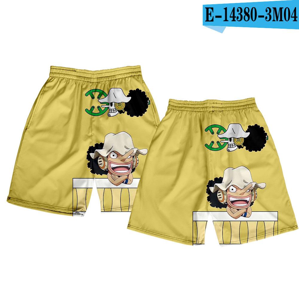 

Нові чоловічі пляжні шорти One Piece Anime Peripheral Character Series з дихаючими 3D-друкованими цифровими принтами 4XL